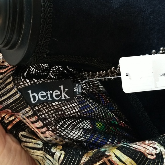 BEREK Vintage 90s Gold Eclipse Open Front Jacket - Picture 8 of 9